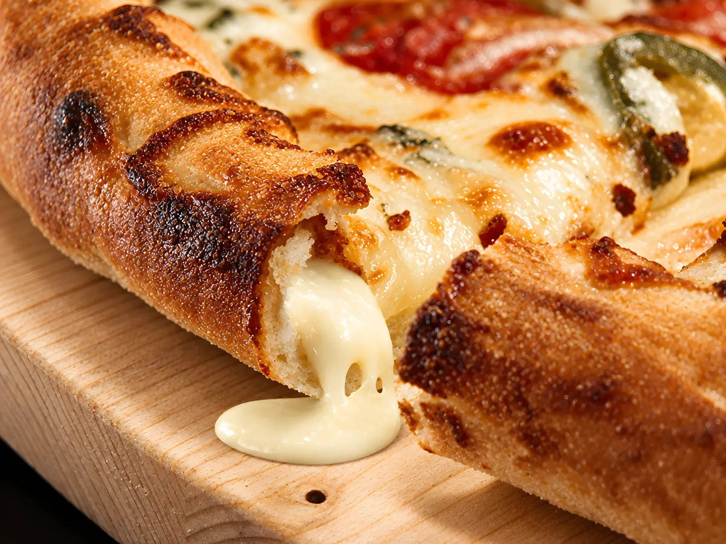 Plněný sýrový okraj - mozzarella nebo cheddar