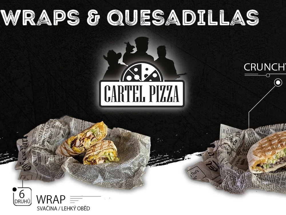 Pizza z nabídky Cartel Pizza, banner z webu značky
